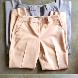 Express Ankle Cropped Pants in Beige and Light Gray